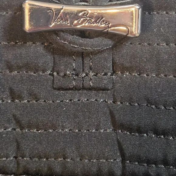 Vera Bradley Black Quilted Tote Bag - Picture 8 of 10